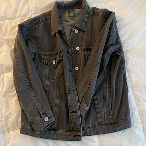 Oversized Black Denim Jacket